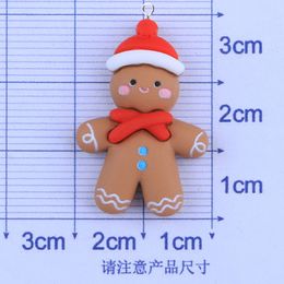 10Pcs Christmas Apple Santa Claus Trees Gift Box Socks Gingerbread Man Charms For Earring Keychain DIY Jewelry Making Findings