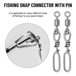 20pcs Rolling Swivel With Hanging Snap Fishing Tackle Fishhooks Connector Fishing Tools