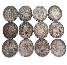 Twelve Constellations Zodiac Collectible Coin Original Coins Set Holder Challenge Coin Creative Gift2645972