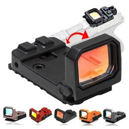 Tactiacl Folding Flip Up Mini Red Dot Sight Holographic Reflex Sight RMR For Outdoor Hunting 20mm Rail Mounts Toy Accessories