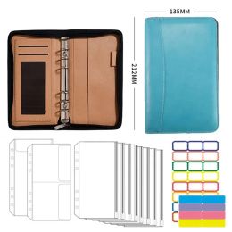 Notebooks New A6 Women Cash Budget Envelope Zip Wallet System 10 Budget Sheets Envelopes Binder Note for Budgeting and Saving Money Bag