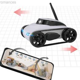 Electric/RC Car FPV WIFI RC Car Real-time Quality Mini HD Camera Video Remote Control Robot Tank Intelligent IOS Anroid APP Wireless Toys 240411