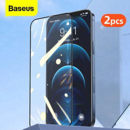 Baseus 2Pcs Tempered Glass For iPhone 13 12 Pro Max Mini Screen Protector For iPhone Tempered Glass Full Cover Screen Protector