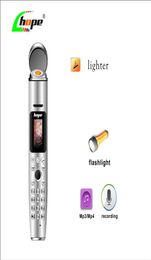 Orignal AK009 Music Pen Cellphone Bluetooth Dialer Reporter Recording Mobile Phone 2000mah Mini Handheld Ligher Celulares for Man 6664388