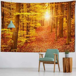 Beautiful forest natural scenery tapestry Tapestries wall hanging hippie bed sheets Bohemian art home wall decoration tapestry R0411