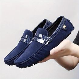 Casual Shoes Genuine Leather Men Formal Loafers Breathable Slip On Male Boat Sleeve Convenience