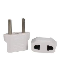 Adaptors 100 Pcs White High quality European Euro Eu AU to US/USA Plug Power Socket Travel Charger Adapter Plug Outlet Converter Adapter