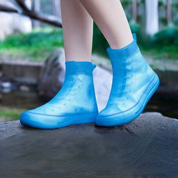 New Women Silicone Rain Shoes Covers Waterproof Shoes Protectors Unisex Rain Boots For Indoor Outdoor Rainy Days