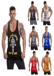 DIRUIJIE 1400 30Colour Mens Golds Gym Vest Muscle Joe Tank Top Fitness Stringer Bodybuilding Muscle Tee9341621