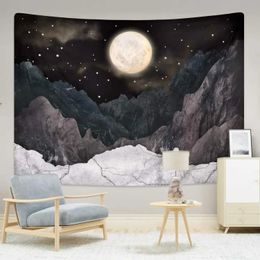 Rose Gold Handicrafts Moon Eclipse Tapestries TapestryUniverse Galaxy Tapestry Starry Night Sky Wall Hanging for Living Room Bedroom Dorm R0411