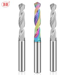 BB Carbide Drill CNC Machining 3xD for Aluminum Copper Diameter 1.0mm~ 9.6mm External Cooling DLC Coating BC2055