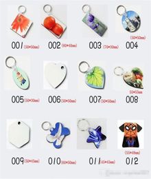 sublimation mdf heart round blank key chain transfer printing blank keychains key ring jewelry material consumables9201835