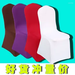 Chair Covers Wholesale Wedding El Banquet Cover Siamese Stretch Seat White All-Inclusive Thick