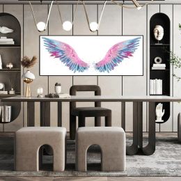 DDHH Larger Angel Wings Vintage Feather Poster Print BlackWhite Wall Art Canvas Paintings Wings Wall Art Picture For Living Room