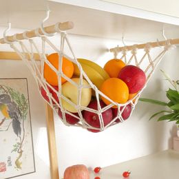 Fruit Hammock Under Cabinet Storage Net Vegetable Basket Rental Basket Holder House Home Dormitory Hanging Kitchen Organize G2d8