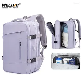 Backpack Large Expandable Travel Women 15.6 Inch Laptop Bag Business Trip Luggage Ariplane Carry On Rucksack USB Schoolbag X299C