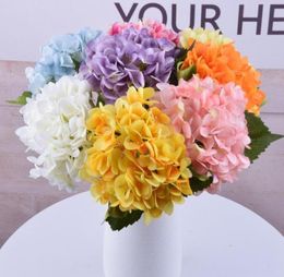 DHL Artificial Silk Hydrangea Big Flower 75quot Fake White Wedding Flower Bouquet for Table Centrepieces Decorations 19col8446391