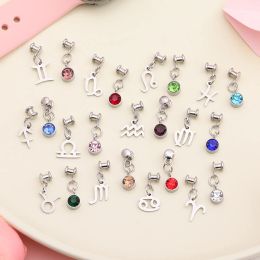 12 Constellations Symbol Charms for Iwatch Silicone Strap Decorative Charm for Apple Watchband 2pcs Couple Charms Stud Jewelry
