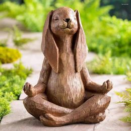 Decorative Figurines Easter Meditation Statue Garden Decor Bonsai Fountain Desktop Ornaments Animal Sculpture Resin Figurine