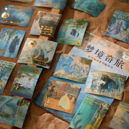 40PCS Gilding Flower Fairy Angel Alice Elf Material Paper Sticker Scrapbooking DIY Album Card Making Crafts Sticker Journaling