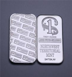1 TROY OUNCE 999 FINE SILVER BULLION BAR NORTHWEST TEERITORIAL MINT SILVER BAR SilverPlated Brass No Magnetism5857158
