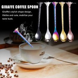 Coffee Scoops Dessert Spoon Creative Cartoon Stainless Steel Giraffe Cake Ice Cream With Good Quality And Stirring