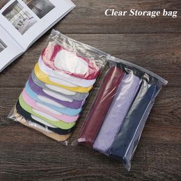 5Pcs Self Seal Storage Bag Clear Transparent Zipper Lock Bag Waterproof Package Organiser Portable Travel Clothes Pouch