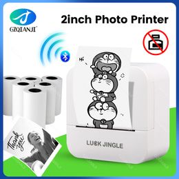 Portable thermal photo printer Mini self-adhesive label printer Mobile phone Bluetooth pocket sticker labeller