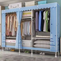 New Simple Oxford Fabric Assembly Bedroom Rental Room Dormitory Hanging Clothes Cabinet Storage Cloth Wardrobe