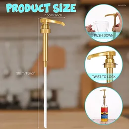 Liquid Soap Dispenser 1/5Pcs Syrup Bottle Nozzle Pump Durable Plastic Push-type Pressure Oil Sprayer Head Replacement Nozzles