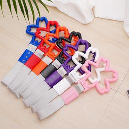 1pcs Flower-shaped pull Subway Train Bus Handle Strap Charm Drift Car Accessories Handle with loop