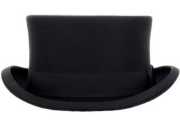 135cm high 100 Wool Top Hat Satin Lined President Party Men039s Felt Derby Black Hat Women Men Fedoras60241963770556