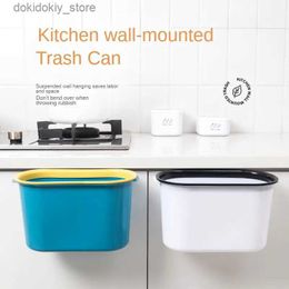 Waste Bins Kitchen Shelf Cabinet Door No-Punch Lare Pressure Rin Trash Can Wall Mounted Fruit Veetable Storae Basket L49