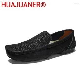 Casual Shoes Men Fashion Male Genuine Leather Men's Loafers Leisure Walking Moccasins Slip On Man Driving Size 38-44