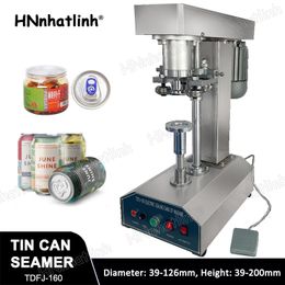 Manual Round Can Seamer Canular Sealer Bench Top Electric Food Beverage Beer Tin Packing Machine For Tin Cans Jars Pet Plastic Cans LT-60C Diameter: 39-130mm