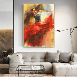 Vintage Spanish Flamenco Woman Dancer Danicng Art Posters Canvas Painting Wall Prints Picture for Living Room Home Decor Cuadros