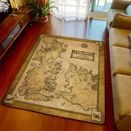 Middle Earth Map Carpet Game Movie Classic Map Area Rug Living Room Bedroom Floor Door Mat Christmas Navidad Gift Home Decor