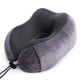 Memory Foam U-shaped Travel Pillow Car Neck Pillow Comfortable Slow Rebound Aeroplane Memory Foam Pillow for Home Office Car