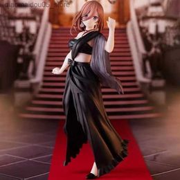 Action Toy Figures 19cm 1/5 cartoon character Miko Nakano black dress action sexy girl series statue model gift toy