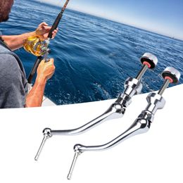 Useful Fishing Reel Grips Metal Anti Slip Teeth Reel Handle Grips Polished Easy to Use Fishing Rocker Arm for Angling