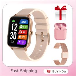 Watches P8 GT Woman Smart Watch Sport Fitness Tracker Support Bluetototh Dial Call Whatsapp Notification IP67 Waterproof Smartwatch Men