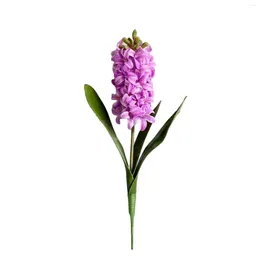 Decorative Flowers Artificial Flower Hyacinth Hyacinthus Plant Decoration Real Touch Fake Wedding Party Home Desktop Decor