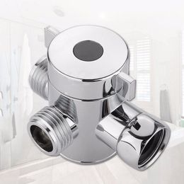 1/2 Inch Bathroom Three Way Connector T-adapter Adjustable Shower Arm Mounted Shunt Diverter Valve For Toilet Bidet Shower Head