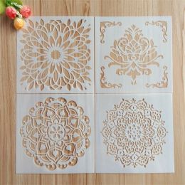 Decorative Pattern Mandala Stencils Pretty Hollow Spray Painting Templates Durable Washable DIY Window Wall Decor Drawing Tool