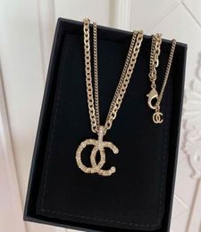 C family floating carved letter necklace plated with 18K Gold Xiaoxiang double layer Necklace xianggrandma clavicle chain can be e5568682