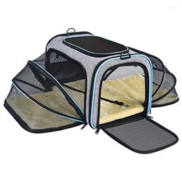 Cat Carriers Carrier For Pet Airline Approved Expandable Foldable Soft Dog 4 Open Doors Reflective Tapes Shoulder Travel Bag
