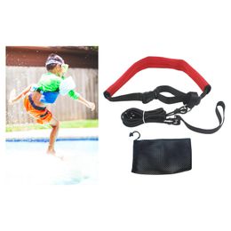 2m Pool Swim Training Leash Swimming Training Elastic Belt Resistance Tether Exerciser Safety Rope Set for Adults Kids