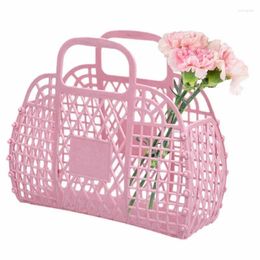 Storage Bags Jelly Tote Bag Bright Color Gift Basket Women's Purse Girls Beach For Little Children