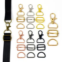 1Set(60Pcs) 20mm Metal Buckles Bag D Ring Swivel Lobster Clasp Trigger Making Lanyard Snap Hook for Handbag Keychain Accessory