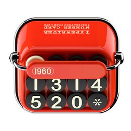 Creative Parking Car Phone Number Retro Typewriter Hidable Temporary Auto Stop Phone Number Display Car Interior Accessories